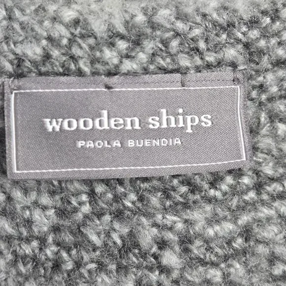 Wooden Ships Paola Buendia Bucket Hat Anthropologie Gray Knit Mohair Boho - Picture 2 of 7